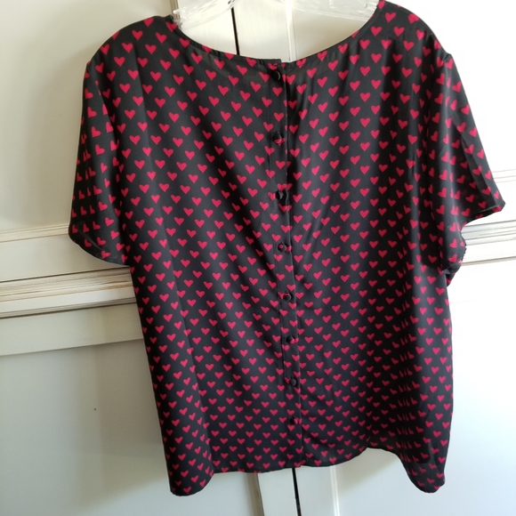 NWT- Maison Jules Heart Blouse - Picture 2 of 6